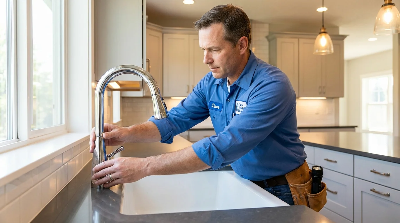Kitchen faucet installation by Johns Plumbing LLC in Henderson